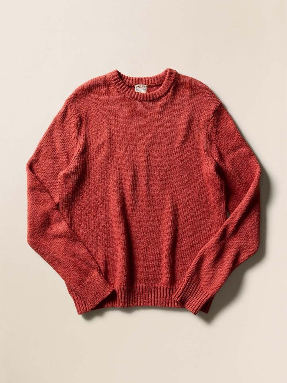 Faherty Heirloom Crewneck Eclipse Red Sweater XL NEW Organic Cotton Pullover